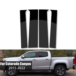 4Pcs For GMC Canyon Crew Cab 2015-2022 Black Pillar Post Door Window Trim Cover - Picture 1 of 4