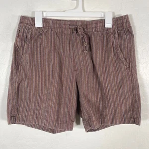 Abercrombie & Fitch Shorts Mens Large Red Cabana Drawstring Casual Island Preppy - Picture 1 of 8
