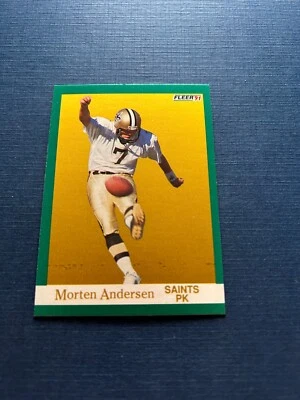 1991 Fleer Football Morten Andersen #291 HOF Set Break NM - Image 1 of 2