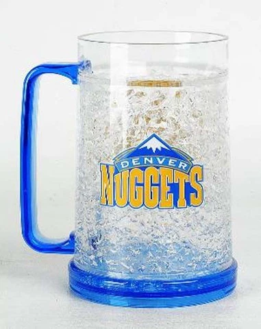 NBA Denver Nuggets 16oz Crystal Freezer Mugs, NEW (Lot of 2) Cover