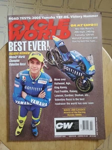 Cycle World MAGAZINE FEBRUARY 2005 Motorcycle Magazine Valentino Rossi - Picture 1 of 3