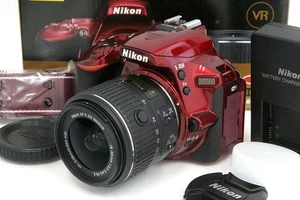 【EXC+】Nikon D5500 18-55mm VR II Kit de Lente Rojo Digital SLR Cámara CA01-A11225-3Y4 - Imagen 1 de 6