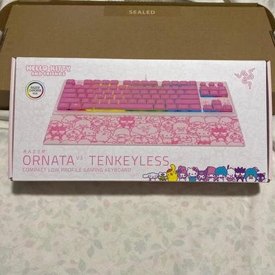 Razer Gaming Keyboard Hello Kitty Collaboration Ornata V3 Tenkeyless Japan New - Image 1 of 4