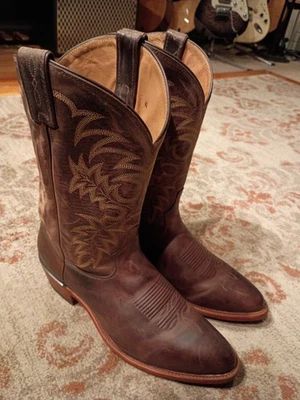 BOTAS VAQUERAS TONY LAMA SEGAR AMERICANA CUERO MARRÓN PUNTA REDONDA #7902 HOMBRE 12D Foto 1 de 4