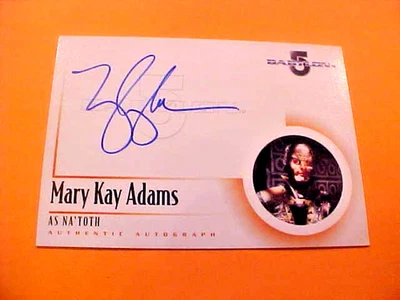 Babylon 5  A8 Autograph Card Mary Kay Adams as Na'Toth 2002 Rittenhouse SC351 - Image 1 of 4