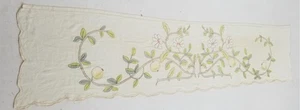 Vintage traditionelles botanisches handbesticktes Wandpaneel 209 x 50 cm - Bild 1 von 12