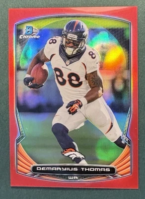 2014 Bowman Chrome Demaryius Thomas 25/25 Red Refractor 90 1/1 Broncos Ring Fame - Image 1 of 4