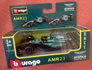 Bburago 1:43 2023 F1 AMR23 #14 Alonso Diecast Model Car - Picture 1 of 4
