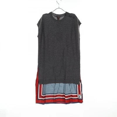 Vestido para mujer Louis Vuitton gris mezcla de lana seda talla L usado Foto 1 de 4