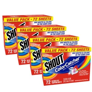 Shout Color Catchers for Laundry 72 Sheets Prevent Color Runs Pack of 2 - Picture 1 of 7