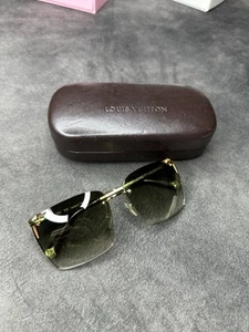 Gafas de sol tintadas LOUIS VUITTONG tono dorado de metal y verde degradado Z0589U - Imagen 1 de 9