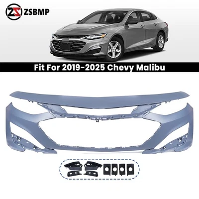 Front Bumper Cover For 2019-2025 Chevy Chevrolet Malibu Upper Primed 84543709 Foto 1 de 4
