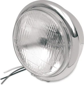 DRAG SPECIALTIES Bottom Mount H4 Headlight - 5-3/4" - Chrome 20-6002HD-BXLB1 - Picture 1 of 1