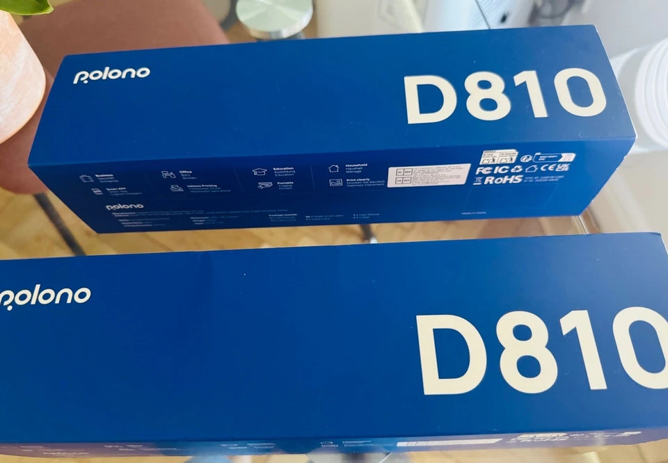 POLONO Portable Printer Wireless for Travel, D810 Bluetooth Thermal Inkless - Image 1 of 4