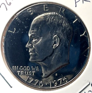 1976 S EISENHOWER PROOF PLATTIERT KEIN SILBER !!! P408 - Bild 1 von 2