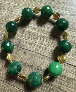Lot Of 5 Genuine stone beaded stretchy bracelets - Picture 1 of 4