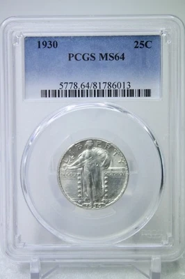 1930 Standing Liberty Quarter 25C PCGS MS64 Blast White #6013 - Image 1 of 4