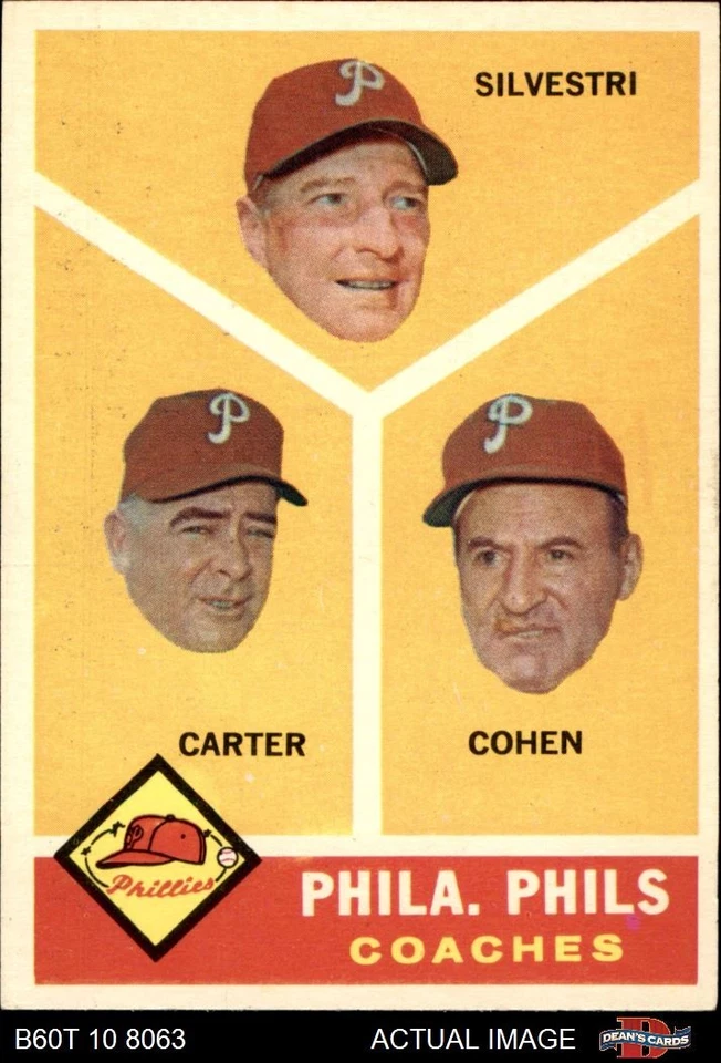 1960 Topps #466 Ken Silvestri Phillies Coaches COACH 7 - NM - Image 1 of 1