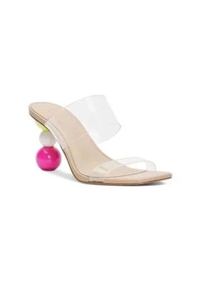 Sandalia INC para mujer transparente Lomari punta cuadrada tacón esculpido tacón sin cordones 6,5 M Foto 1 de 4