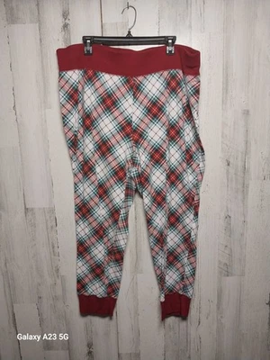 Женские красные клетчатые пижамные брюки Sleep By Cacique 26/28 - Изображение 1 из 4