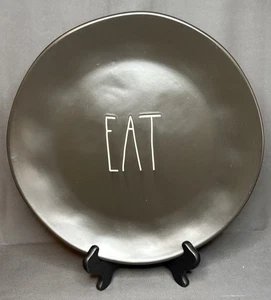 Rae Dunn "EAT" NEU mattschwarz große Teller/Platten SELTEN 2er Set schwer - Bild 1 von 6