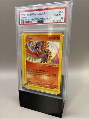 Ho-Oh #052 Pokemon Center NY 2002 League PSA 8 Graded Black Star Slab - Image 1 of 3