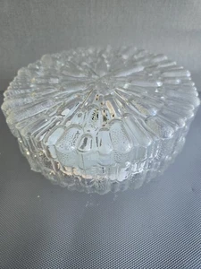 Molded clear glass ceiling light flush mount - vintage  - Picture 1 of 15