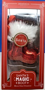 2019 Demdaco Santa's MAGIC Boot Blown Glass Ornament - Picture 1 of 7