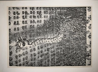 A. Paul Weber: "Das Gerücht". Aus dem Nachlaß für die Edition Griffelkunst - Bild 1 von 2