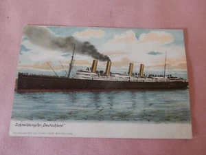 POSTCARD OF SHIP " SCHNELLDAMPFER, DEUTSCHLAND " - Picture 1 of 2