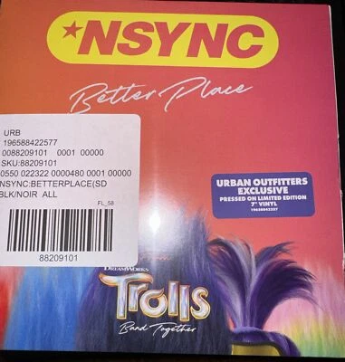 *NSync Better Place Trolls Movie SEALED Black Vinyl Urban Outfitters 7" /3000! Foto 1 de 2