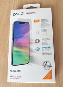 ZAGG INVISIBLE SHEILD GLASS XTR SCREEN PROTECTOR FOR iPHONE 14/13 & 13 PRO - Foto 1 di 3
