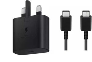 25W Super Fast Charger Adapter Plug & Cable For Samsung Galaxy Phones android - Picture 1 of 8