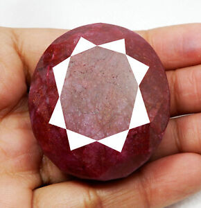 355.45 Ct Treated Red Beryl Oval Faceted Cut Huge Size Certified Gemstone