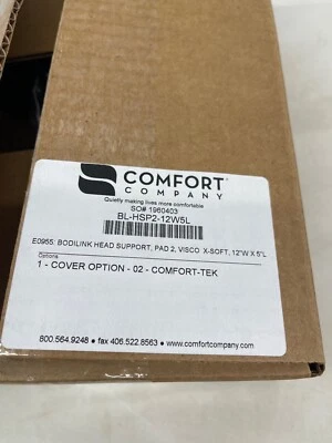 Soporte de cabeza Comfort Company Bodilink E0955, PAD 2, VISCO X-SOFT, 12"W X5"L Foto 1 de 3