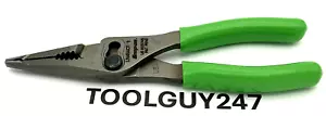 SNAP ON TOOLS USA GREEN 7" Soft Grip Long Nose Slip Joint Pliers LN46ACF G NEW - Picture 1 of 12