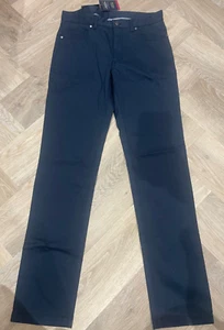 Charles Tyrwhitt Cotton Stretch Slim Fit 5 Pocket Trousers W34 L32 Navy RRP £90 - Picture 1 of 5