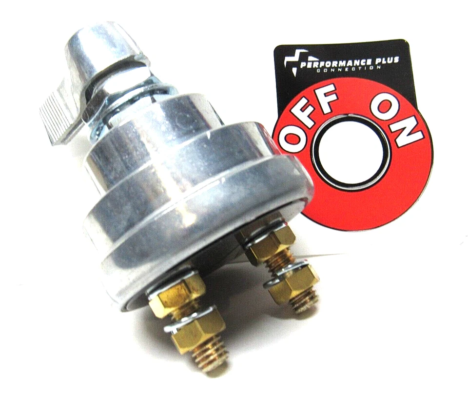 Racing Master Battery Quick Disconnect Cut/Shut Off Safety Switch w/Off On Decal - Image 1 of 3
