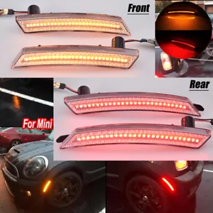 4pcs Clear LED Side Marker Light Indicator For Mini Cooper R55 R56 R57 R58 R59 - Foto 1 di 11