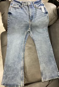 Jeans blu Old Navy taglia 0 petite vita alta svasato tasche lisce segrete - Foto 1 di 7