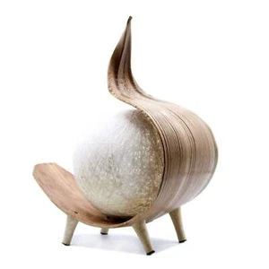 1 X Natural Coconut Lamp - Chocolate Twist - Picture 1 of 4