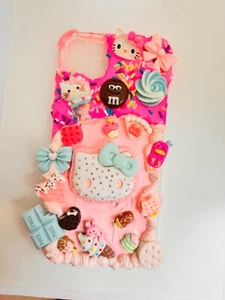 Case Hello Kitty Cookie Decoden Phone Case /Handmade/Kawaii - Picture 1 of 12