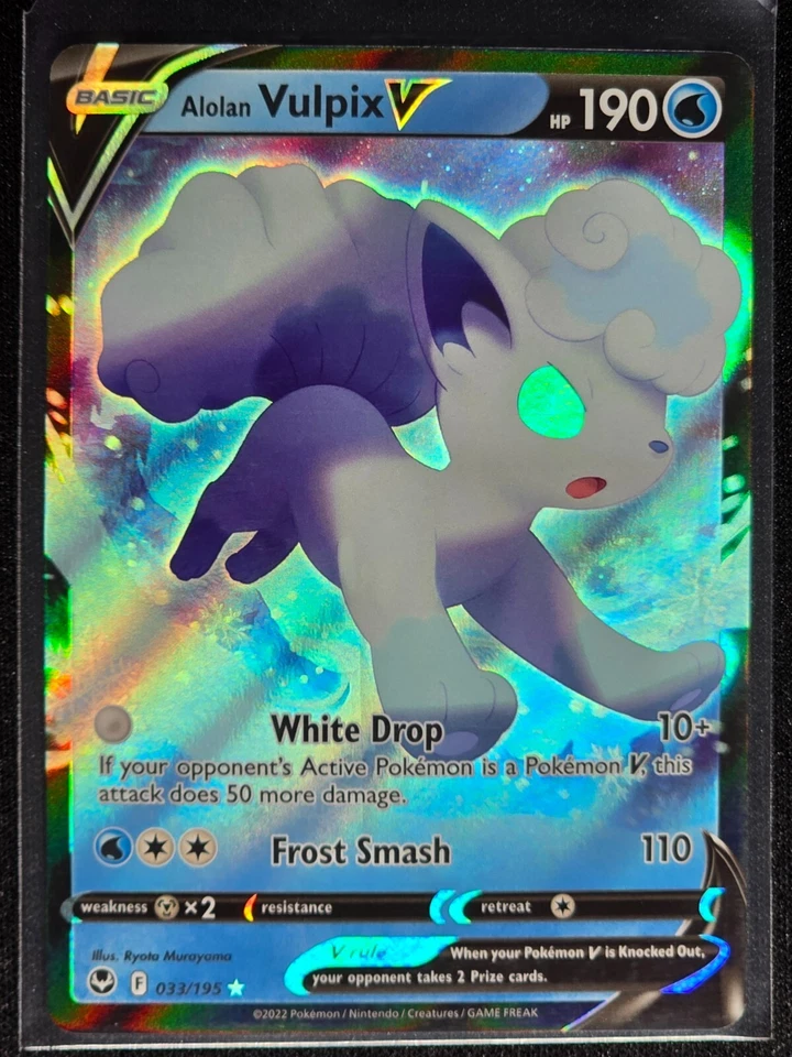 Alolan Vulpix V 033/195 (Ultra Rare) Silver Tempest Near Mint - Image 1 of 1