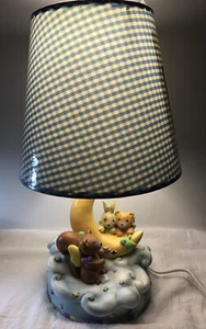 Vintage Nursery / Child’s Room Lamp. Moon, Squirrel, Bunny, Bear. Resin. - Picture 1 of 12
