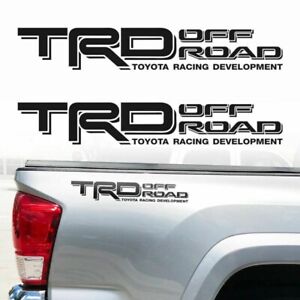 2 TRD OFF ROAD TOYOTA RACING DEVELOPMENT TACOMA TUNDRA TRUCK 4X4 DECAL STICKER
