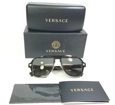 Gafas de sol Versace MOD.2199 1252/4T pulidas marrón tortuga dorado lentes espejadas Foto 1 de 4