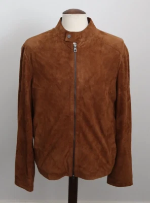 BNWOT Pal Zileri LAB Brown Suede Leather Bomber Jacket - Size 54 - Image 1 of 4