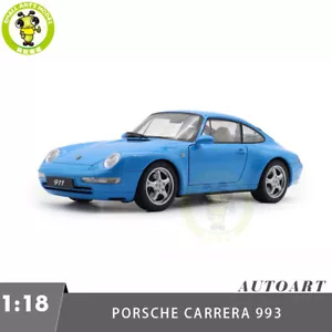 1/18 AUTOart 78133 Porsche 911 993 Carrera Blue Metallic Diecast Model Car - Picture 1 of 20