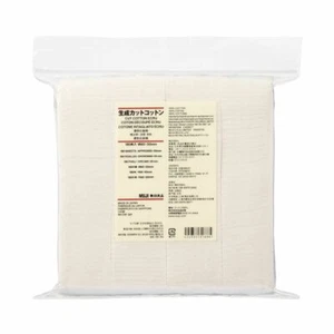 MUJI Organic Facial Cut Cotton unbleached 180sheets 6x5cm japan - Picture 1 of 4