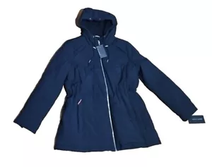 Tommy Hilfiger Women's Hooded Puffer Jacket/Coat Insulated Navy Large TW2MP294. - Picture 1 of 7